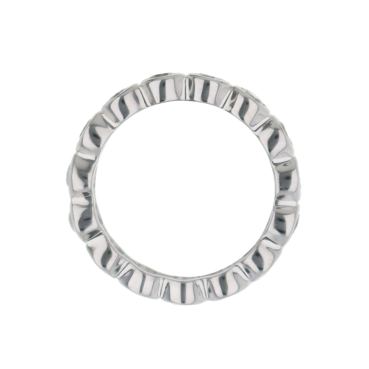 925 Eternity Band Bezel Round ring in sterling silver by Lauren G Adams on Tampa Home & Garden Store