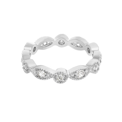 Glamour Pave Sterling Silver Eternity Ring by Lauren G Adams with pavé diamonds on Tampa Home & Garden Store
