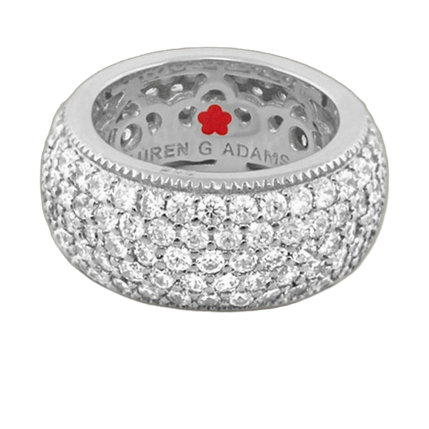Glamour Pave Ring 925 eternity band in sterling silver with pavé diamonds Lauren G Adams on Tampa Home & Garden Store