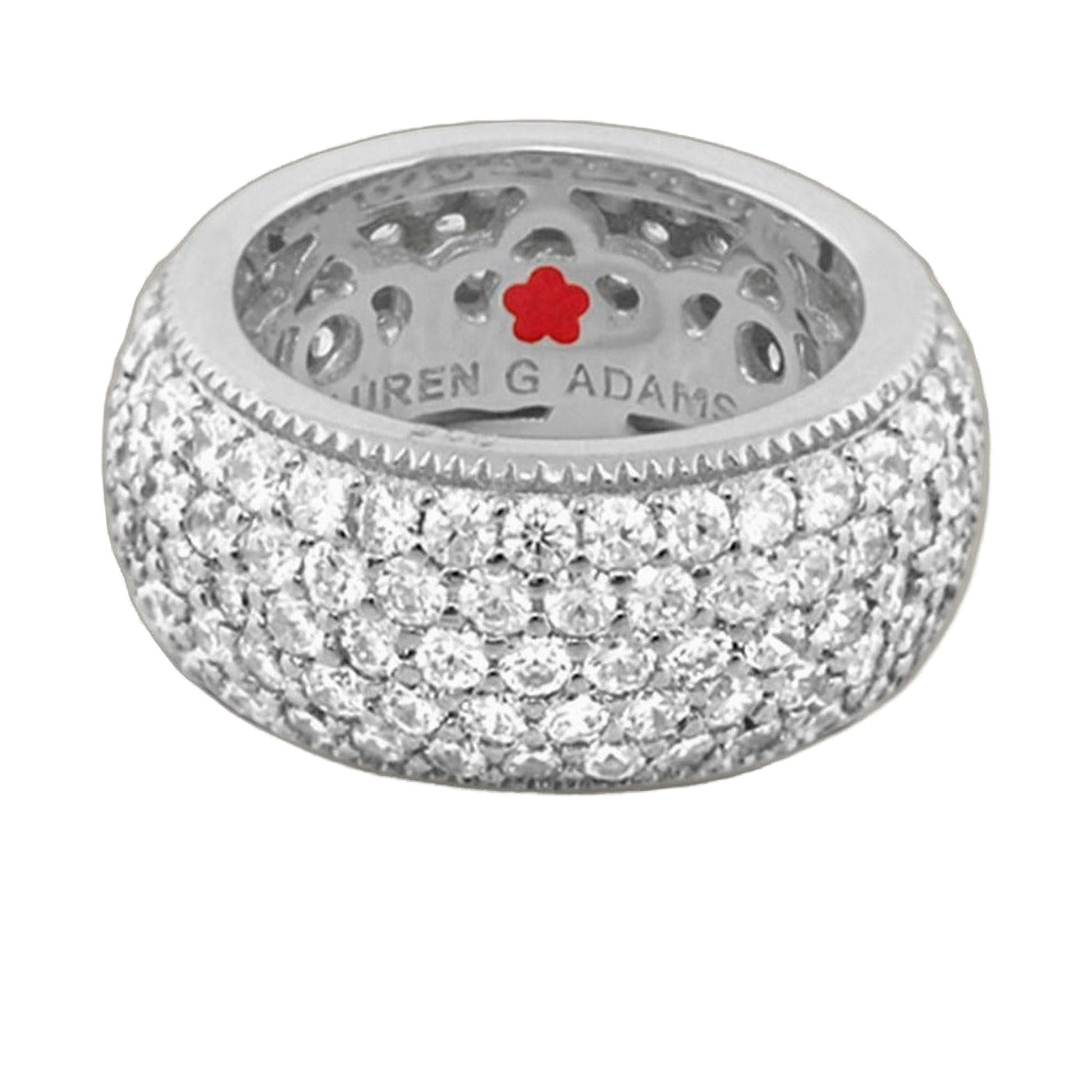 Glamour Pave Ring 925 eternity band in sterling silver with pavé diamonds Lauren G Adams on Tampa Home & Garden Store
