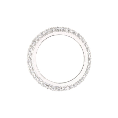 Glamour Pave .925 Ring by Lauren G Adams, triple-row domed pave band, silver on Tampa Home & Garden Store