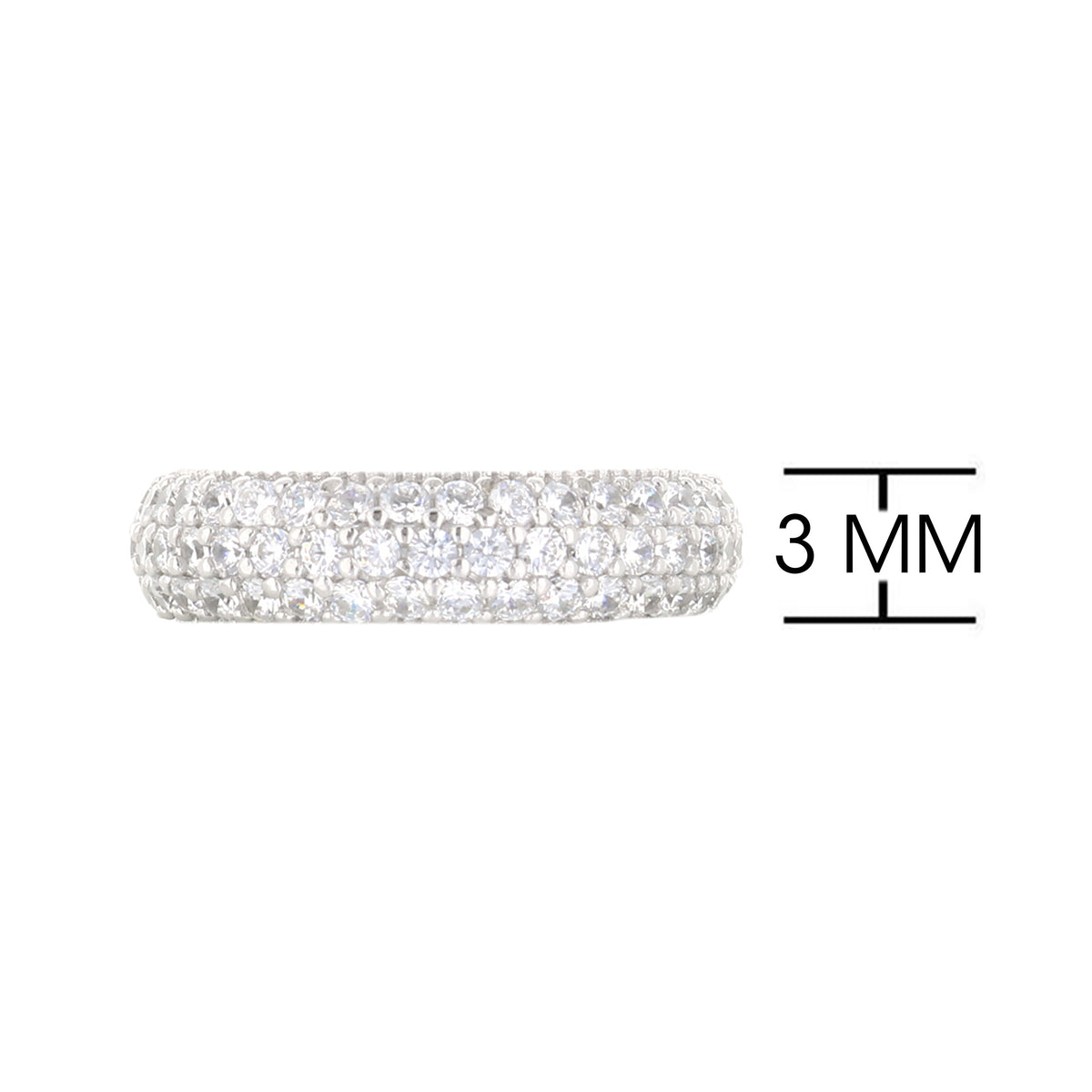 Glamour pave .925 ring with triple-row domed band by Lauren G Adams on Tampa Home & Garden Store