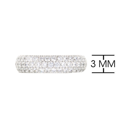 Glamour pave .925 ring with triple-row domed band by Lauren G Adams on Tampa Home & Garden Store