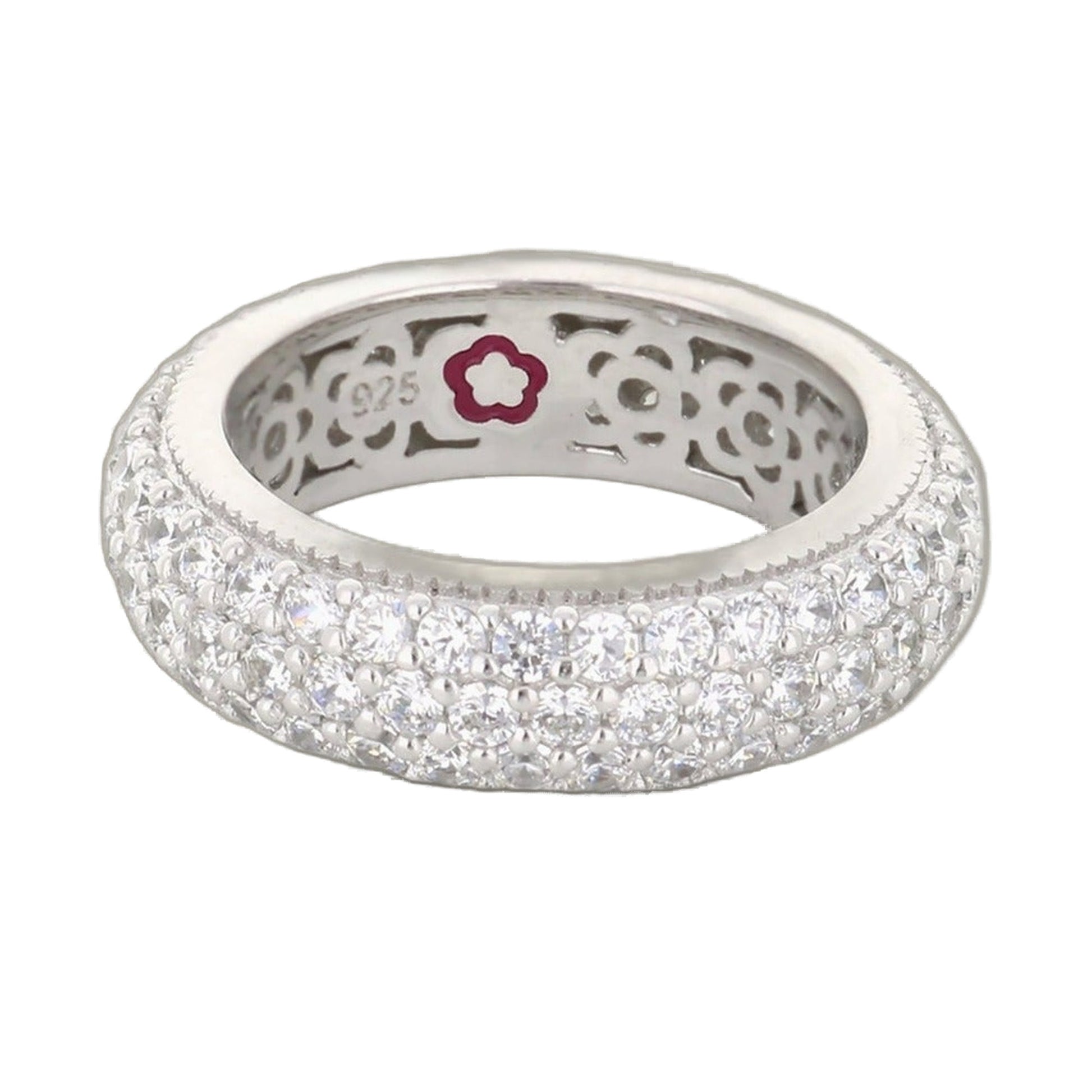 Glamour Pave .925 Ring by Lauren G Adams, triple-row domed pavé band with crystals on Tampa Home & Garden Store