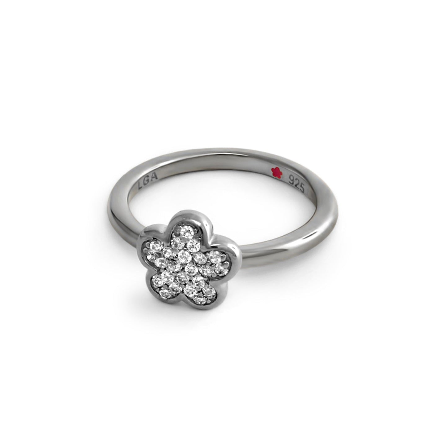 Layers of Love Stackable Ring Pavé Flower sterling silver with Lauren G Adams on Tampa Home & Garden Store