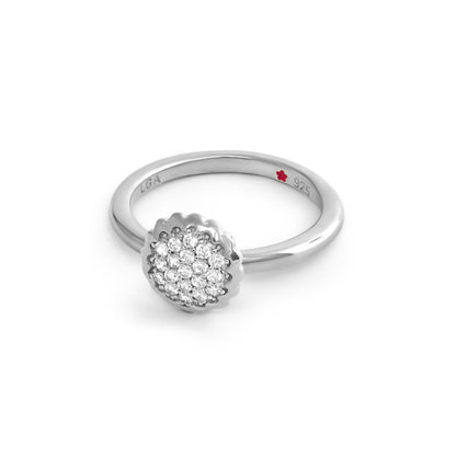 Layers of Love Pavé Disc Stackable Ring by Lauren G Adams, sterling silver pavé cluster on Tampa Home & Garden Store