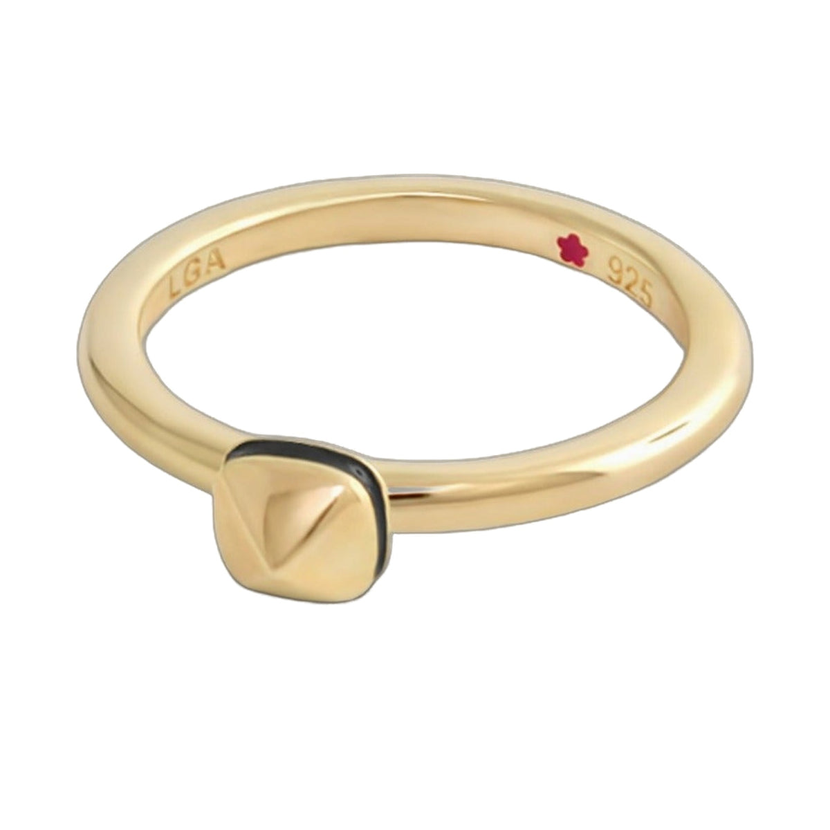 Layers Of Love Stackable Ring, gold-tone band with square bezel accent by Lauren G Adams on Tampa Home & Garden Store