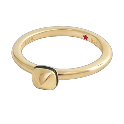Layers Of Love Stackable Ring, gold-tone band with square bezel accent by Lauren G Adams on Tampa Home & Garden Store