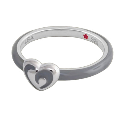 Layers of Love Heart Stackable Ring by Lauren G Adams, with heart motif and 925 stamp on Tampa Home & Garden Store