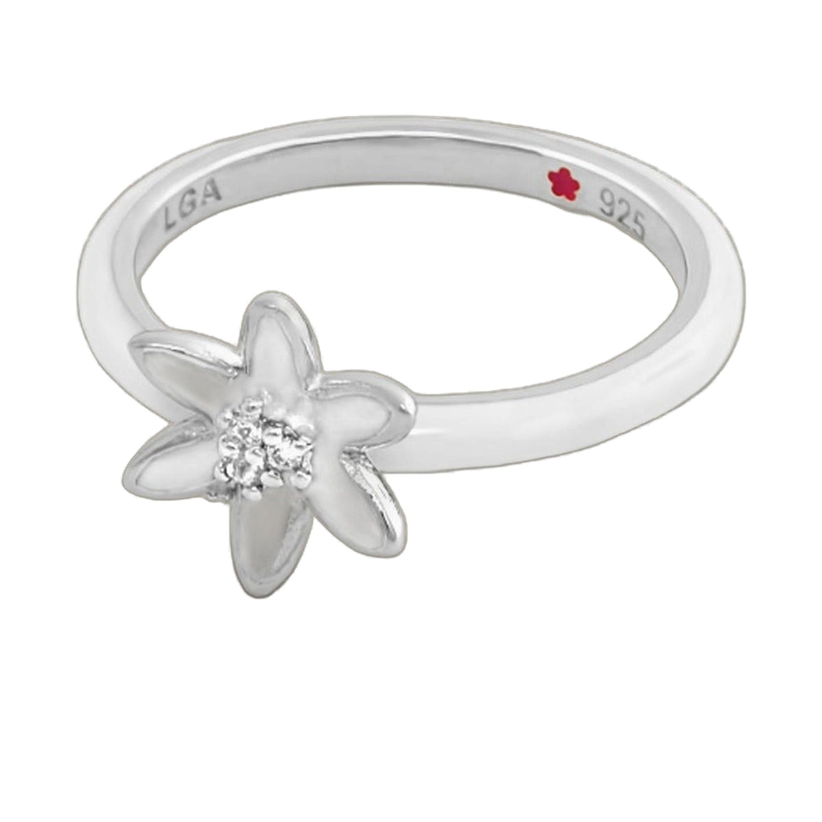 Layers of Love Stackable Ring Star Flower in silver with crystal cluster by Lauren G Adams on Tampa Home & Garden Store