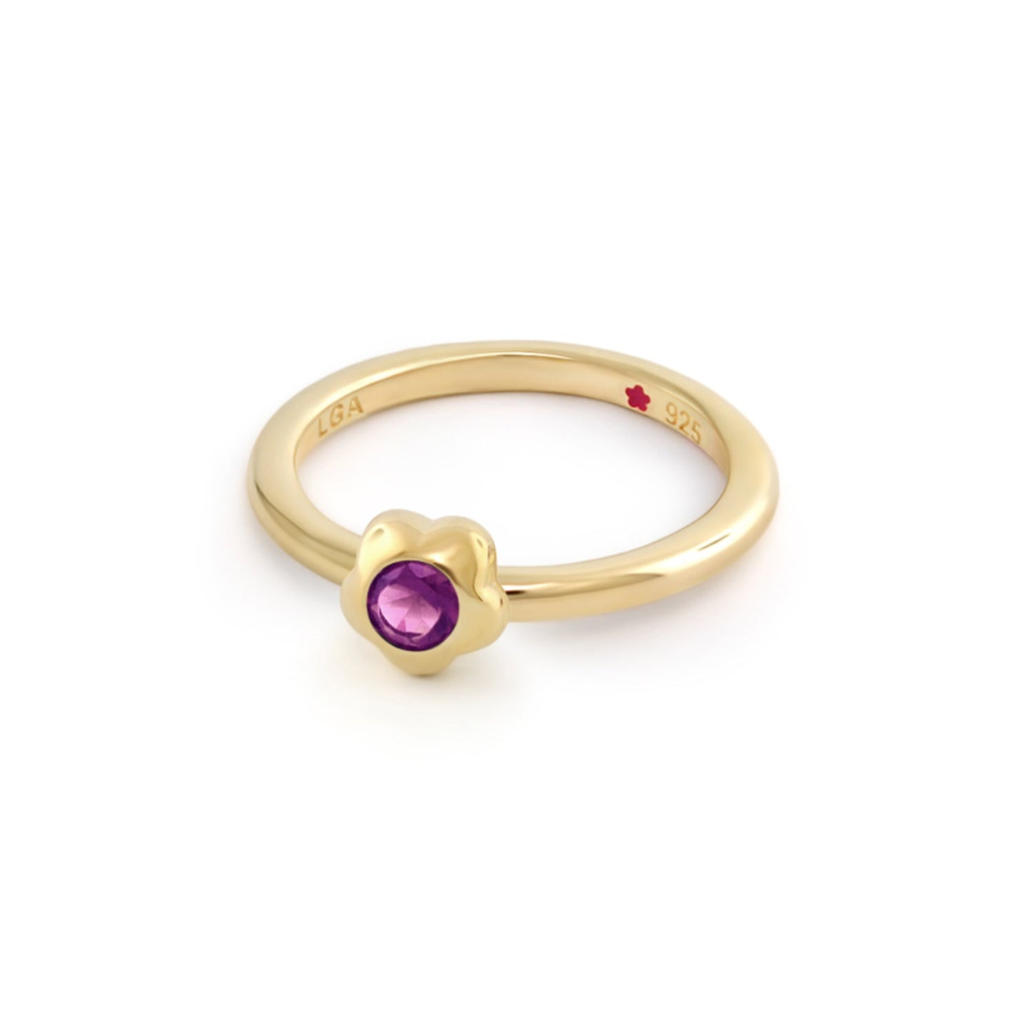 Layers Of Love Stackable Flower Bezel Ring