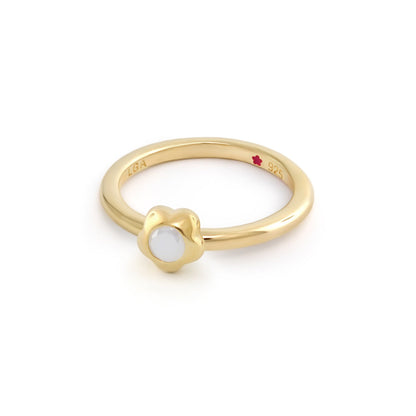 Layers Of Love Stackable Flower Bezel Ring