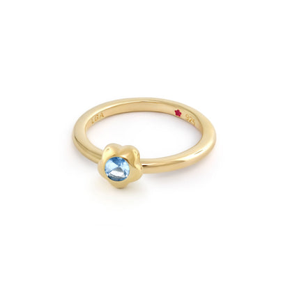 Layers Of Love Stackable Flower Bezel Ring