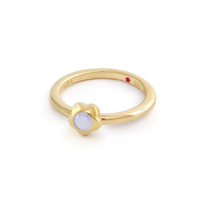 Layers Of Love Stackable Flower Bezel Ring