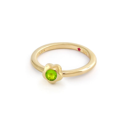 Layers Of Love Stackable Flower Bezel Ring