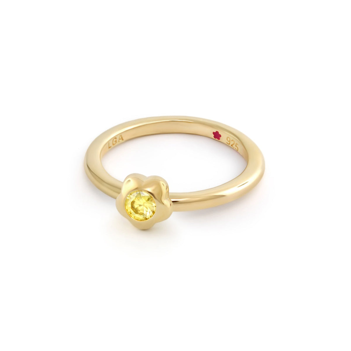 Layers Of Love Stackable Flower Bezel Ring