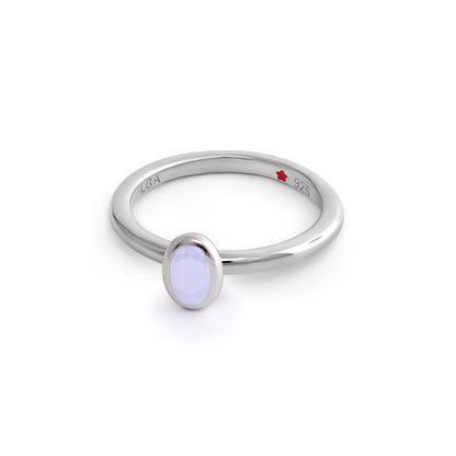 Layers of Love Stackable Ring Oval Bezel with lavender oval gemstone, sterling silver on Tampa Home & Garden Store