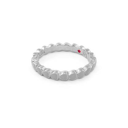 Layers of Love Stackable Ring - Enamel Heart Row on a polished silver band, Lauren G Adams 925 on Tampa Home & Garden Store