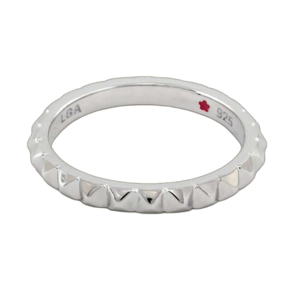 Layers of Love Stackable Ring Pyramid Band, white metal, Lauren G Adams on Tampa Home & Garden Store