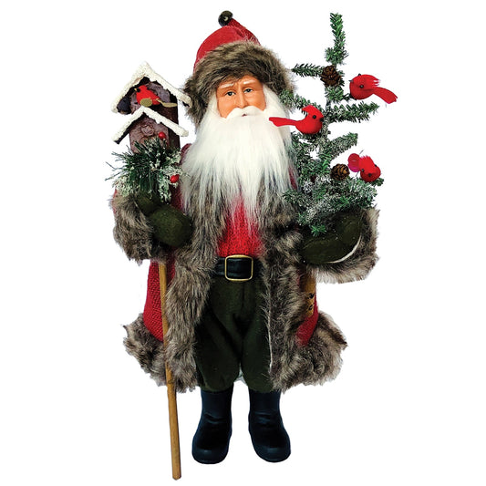 Claus and His Cardinals Figurine - 15 Inch - Tampa Home & Garden Store