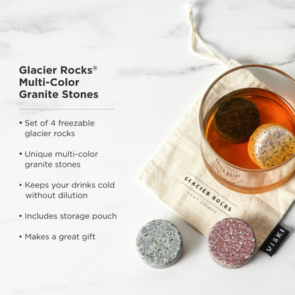 Granite Glacier Rocks And The Chilled Drinks
