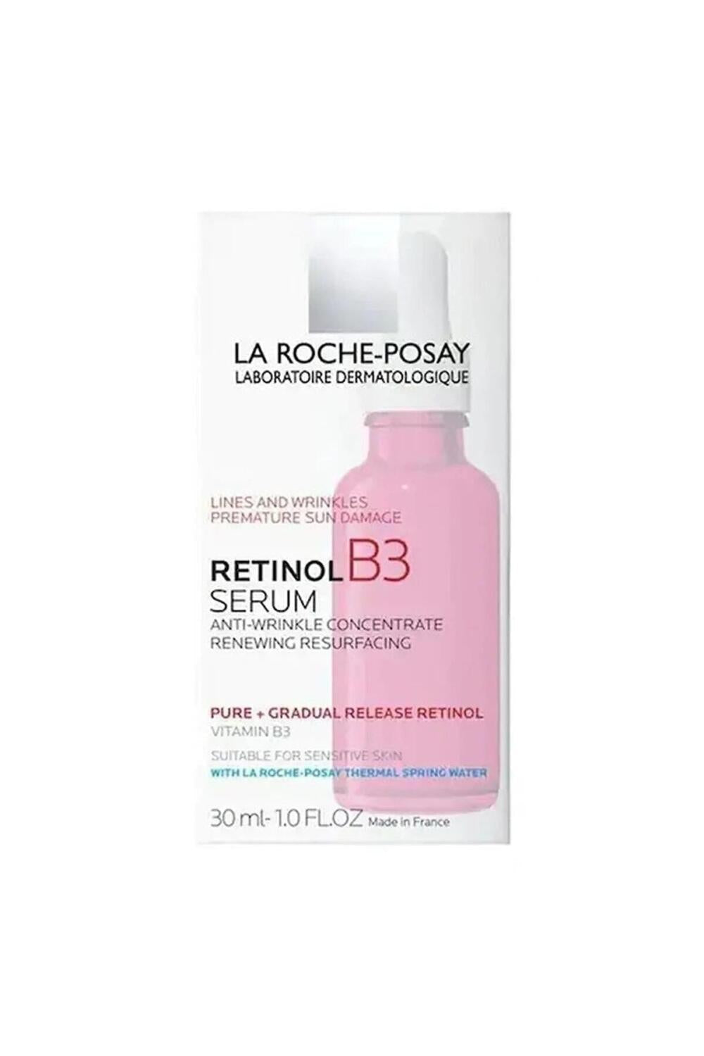 La Roche-Posay Retinol B3 Serum bottle pink 30ml anti-wrinkle facial serum on Tampa Home & Garden Store