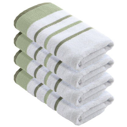 Soft Cotton Bath Towel Set and Stripe Detail