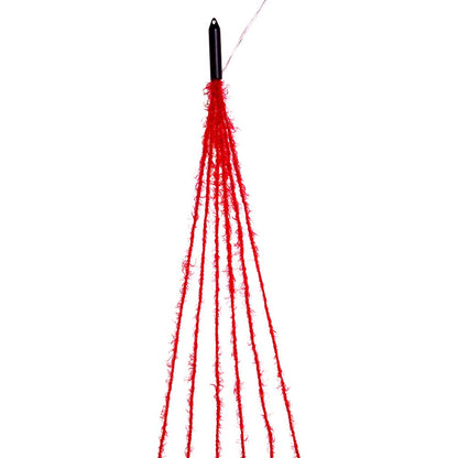 Guirlande lumineuse rouge duveteuse à 120 brins avec LED rouges