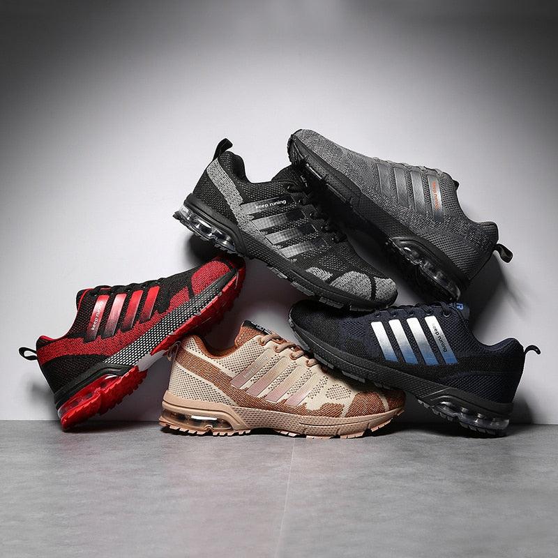 Stevvex running athletic sneakers with air cushion lace-up low-top in five colorways on Tampa Home & Garden Store