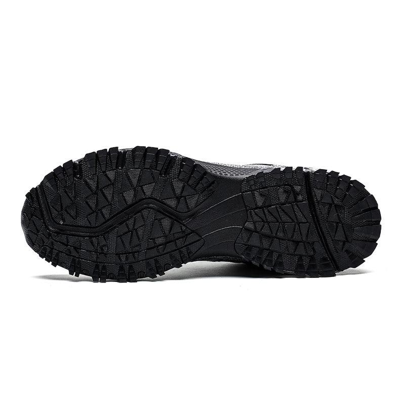 Stevvex men's athletic running sneakers outsole view with rugged black tread on Tampa Home & Garden Store