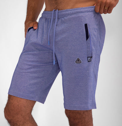 Urban Stride All-Day Wear Shorts, 11-inch inseam, lavender with drawstring, SCR Sportswear logo on Tampa Home & Garden Store