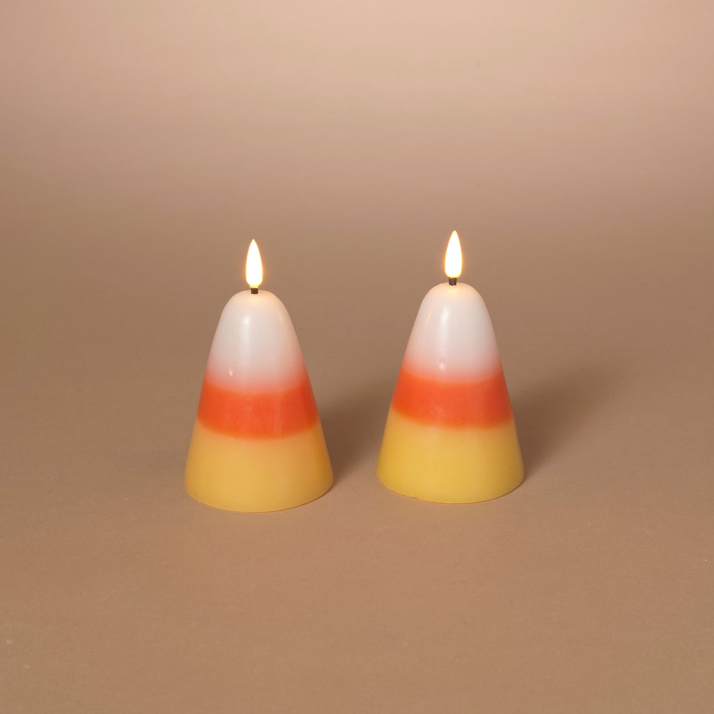 Candy corn flameless battery-operated candles 3-pack on Tampa Home & Garden Store