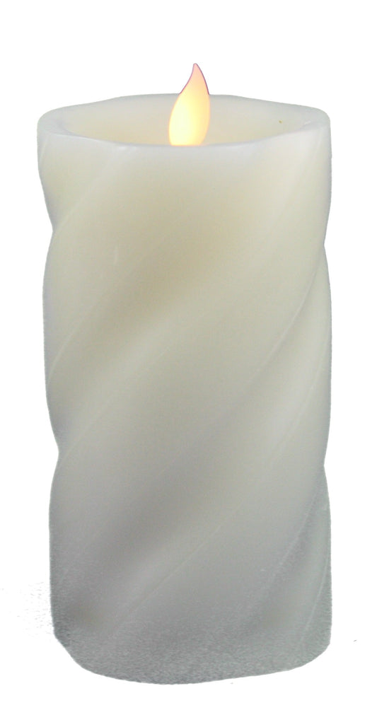 LED Soreal Twisted Candle - Bisque - 3x6.5