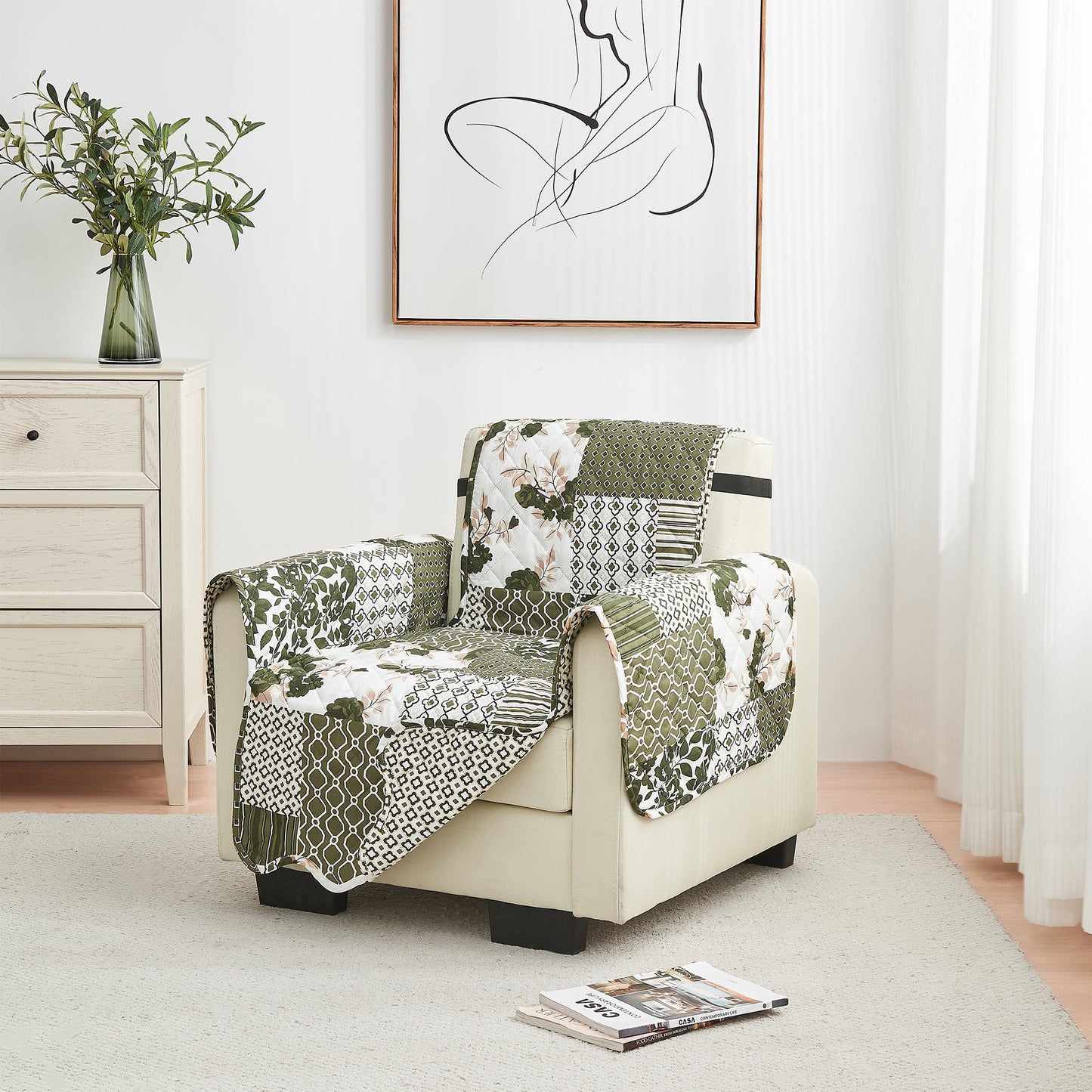 Reversible Floral Patchwork Furniture Cover