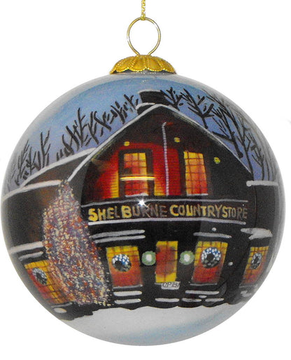 Boule de Noël en verre peinte à la main - La boutique de campagne de Shelburne