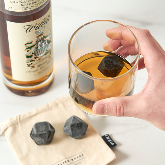 Hexagon Basalt Glacier Rocks Set of 4 for Drinks