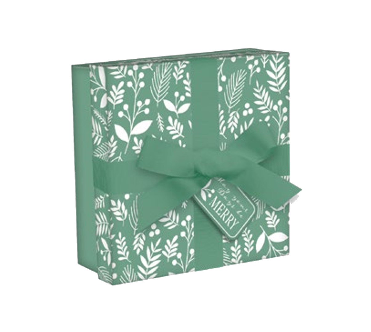 Boîte cadeau carrée avec ruban -