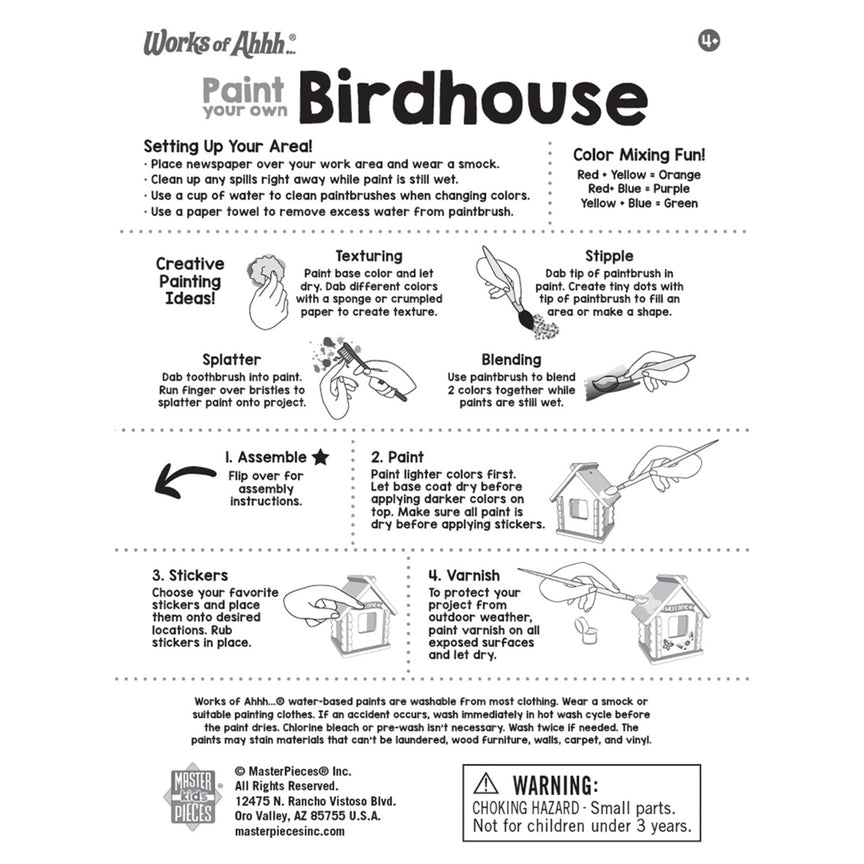 Kit de peinture pour nichoir à oiseaux