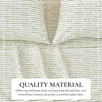 The Striped Microfiber Sheet Set and Soft Finish