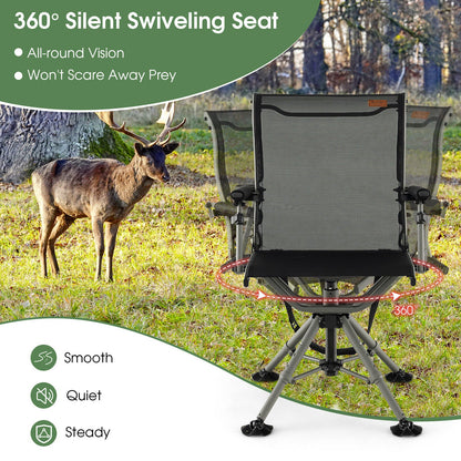 360° Silent Swivel Hunting Chair Black GemGear for tree stands on Tampa Home & Garden Store