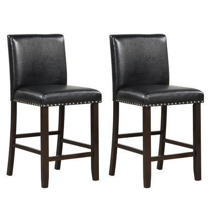 DirectDeals set of 2 linen bar stools with backs, black upholstery, nailhead trim on Tampa Home & Garden Store