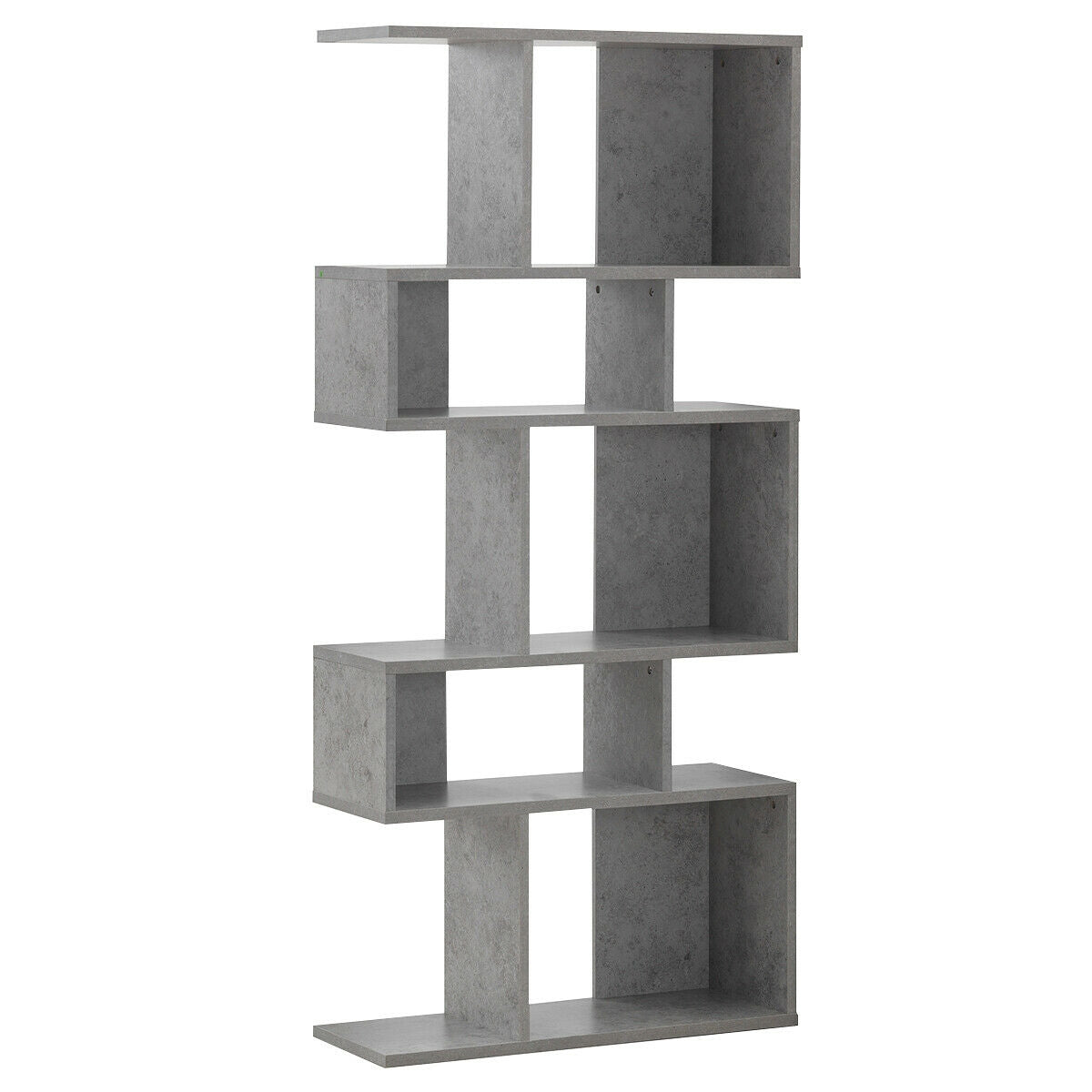 Estantería de esquina de 5 cubos, estante de exhibición, librero - Gris