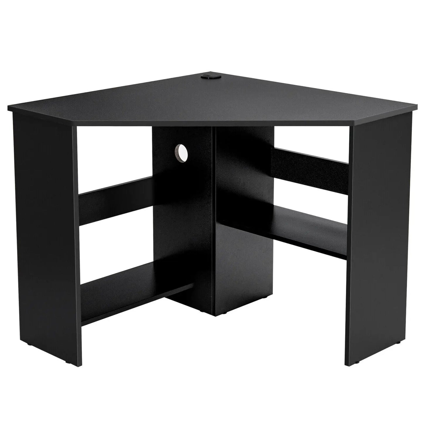 Corner Computer Desk With Storage Triangle Design