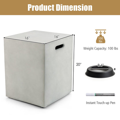 Mesa Escondite para Tanque de Propano Estándar de 20 Libras - Gris