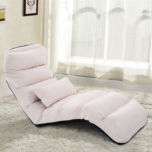 Folding Lazy Sofa Chair Stylish Sofa Couch Beds Lounge Chair W/Pillow - Tampa Home & Garden Store