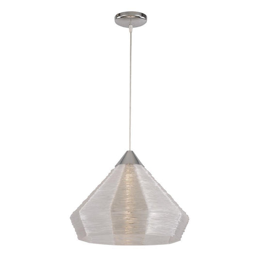 Trans Globe One Light Polished Chrome Pendant