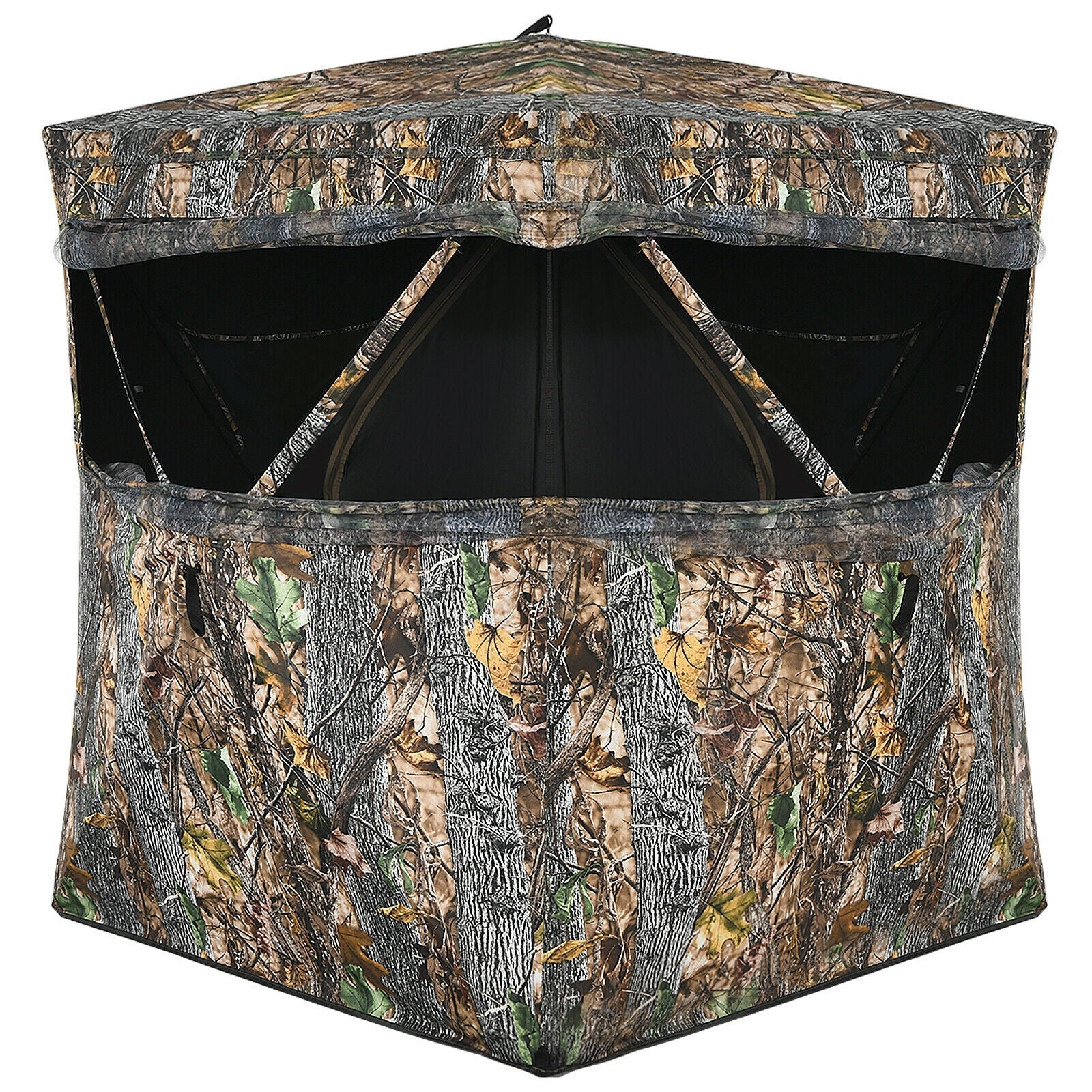 GemGear 3-person portable camouflage surround-view hunting blind with slide mesh window on Tampa Home & Garden Store
