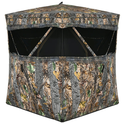 GemGear 3-person portable camouflage surround-view hunting blind with slide mesh window on Tampa Home & Garden Store
