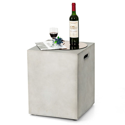 Mesa Escondite para Tanque de Propano Estándar de 20 Libras - Gris