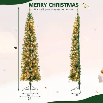 Two 7 ft Half Christmas Trees with Pine Needles and 150 Lights DirectDeals on Tampa Home & Garden Store
